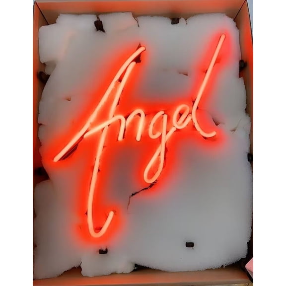 Queen Sense 14"x10" Angel Neon Sign Man Cave Pub Bar Artwork Handmade Wall Decor Neon Light 114AR
