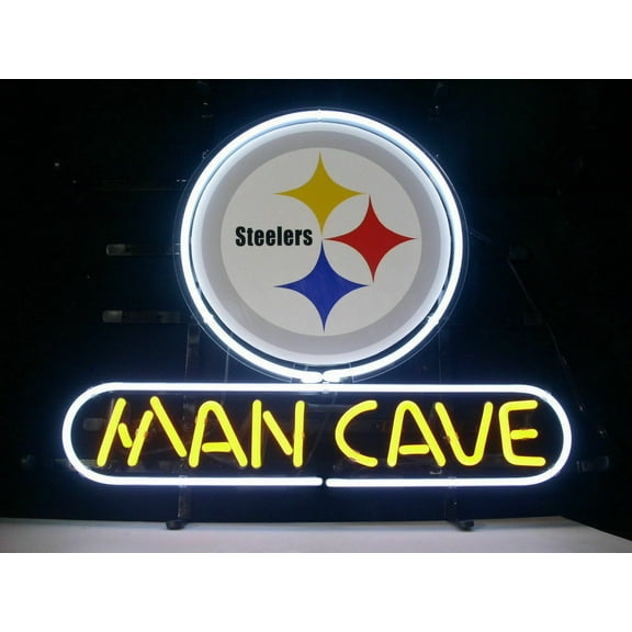 Queen Sense 14"x10" Pittsburgh Sports Team Steeler Man Cave Neon Sign Handmade Neon Light 114MCPSLB