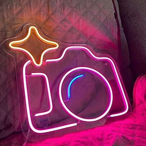 Queen Sense 14"x13.8" Custom Camera Star LED Sign Light Wall Decor Party Gift Home Beer Pub Bar Artwork Night Lights Flex Neon Signs 114CS-FLED