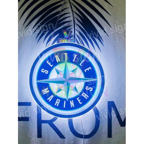 Queen Sense 14"x14" For Seattles Sports Team Mariners 2D LED Sign Light Vivid Printing Tech Design Beer Bar Pub Decor Lamp 114SMLLED2D