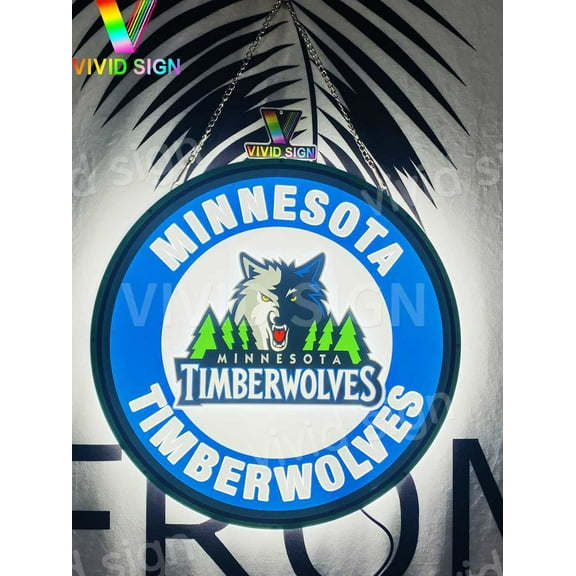 Queen Sense 16" For Minnesotas Sports Team Timberwolves 3D LED Sign Light Vivid Printing Tech Design Beer Bar Pub Decor Lamp 116MTWLLED3D
