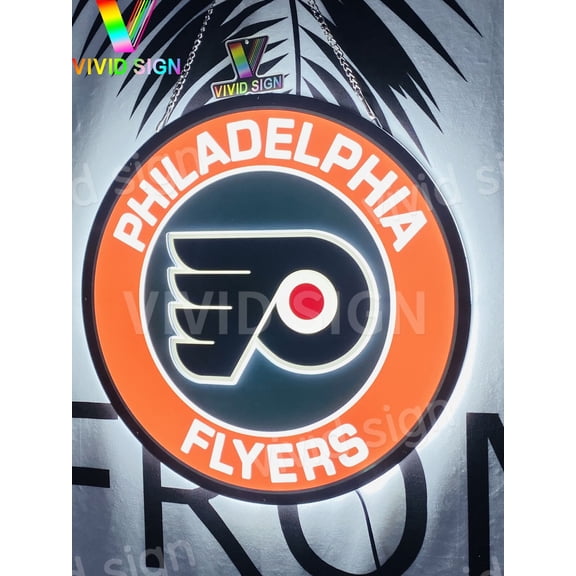 Queen Sense 16" For Philadelphias Sports Team Flyers 3D LED Sign Light Vivid Printing Tech Design Beer Bar Pub Decor Lamp 116PFTLV2LED3D