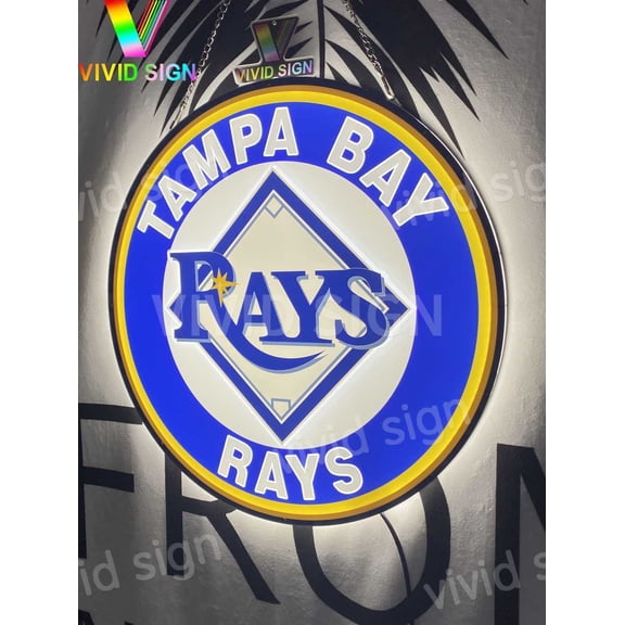 Queen Sense 16" For Tampa Bays Sports Team Rays 3D LED Sign Light Vivid Printing Tech Design Beer Bar Pub Decor Lamp 116TBRLV2LED3D