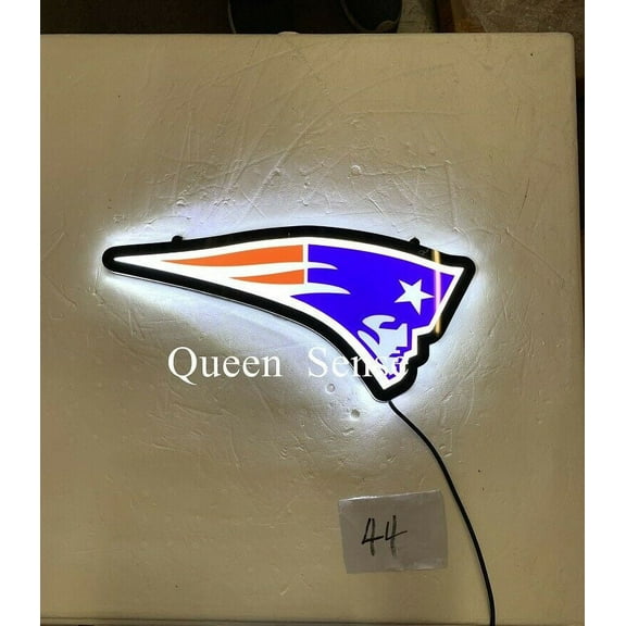Queen Sense 16" New England Sports Team Patriot 2D LED Sign Light Vivid Printing Tech Design Beer Bar Pub Decor Lamp 116NEPLLED2D