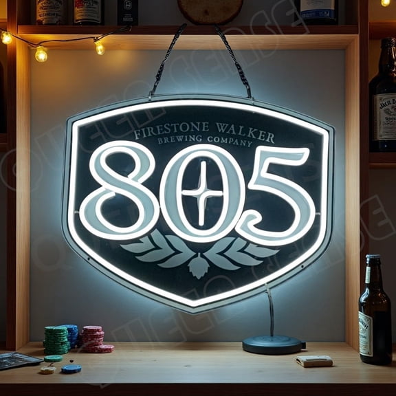 Queen Sense 16"x13" 805 Firestone Walker Brewing LED Neon Sign for Wall Decor Dimmable USB Powered LED Light W116805VVD-5VLED