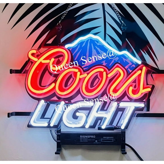 Queen Sense 16"x13" Coor Light Mountain Neon Sign HD Vivid Printing Handmade Artwork Neon Light 117CLMVVD