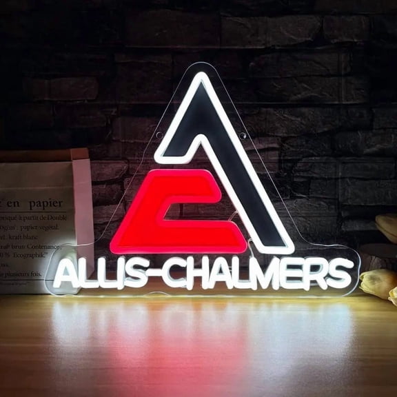 Queen Sense 16"x14" Allis Chalmers Triangle LED Sign Light with Dimmer USB Powered for Wall Decor W116ACTTL-5VLED
