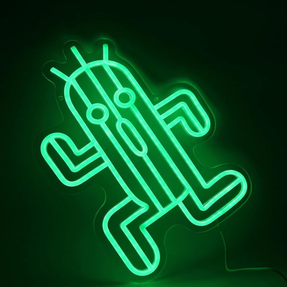 Queen Sense 16"x14" Cactuar Final Fantasy LED Neon Sign for Wall Decor Dimmable USB Powered LED Light W116CFF-5VLED