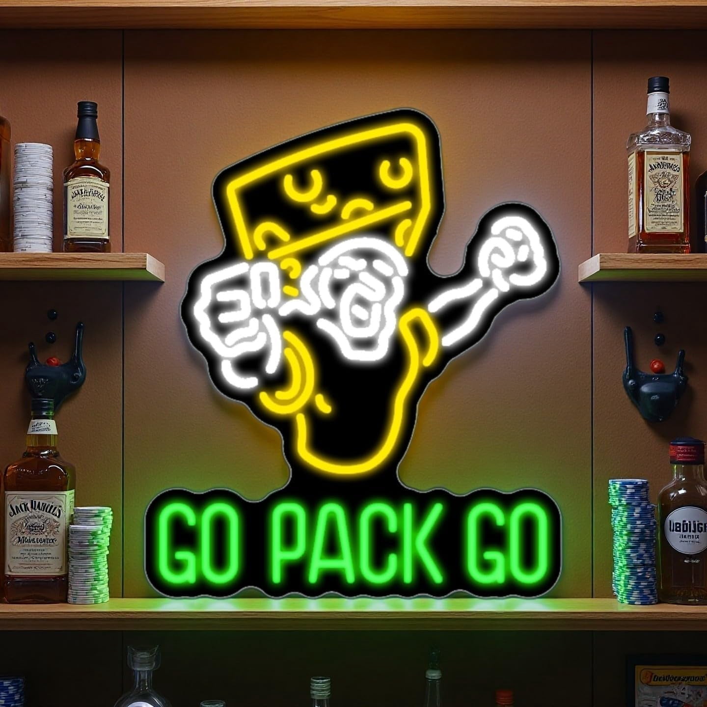 Queen Sense 16"x14" Go Pack Go Green Bays Sports League Packers Cheese ...
