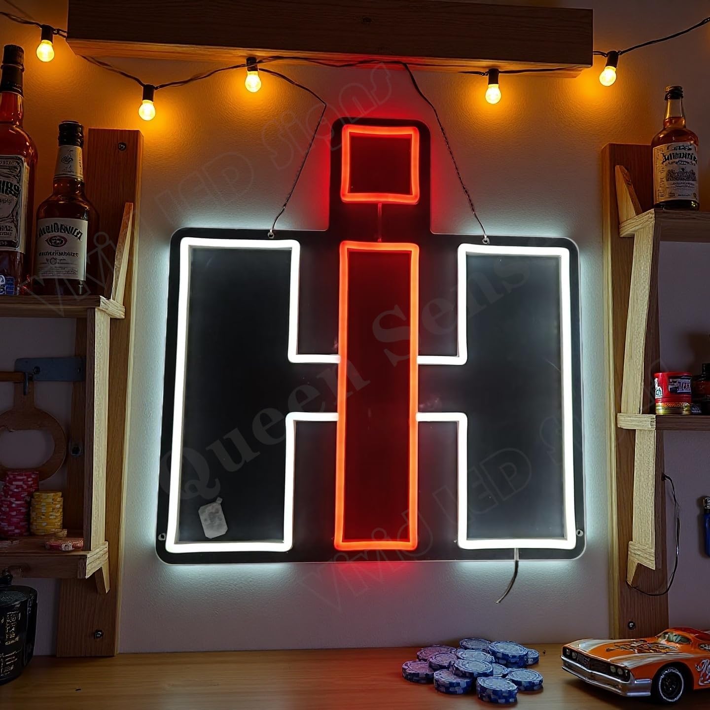 Queen Sense 16"x15" IH International Harvester LED Neon Sign for Wall ...