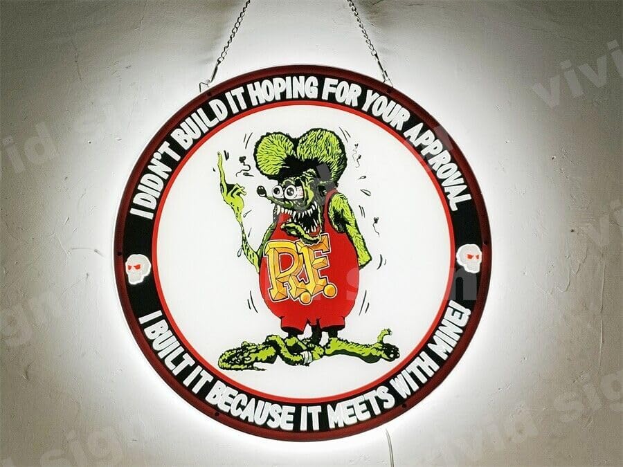 Queen Sense 16"x16" Custom For Rat Finks RF Hot Rod Garage 3D LED Sign ...