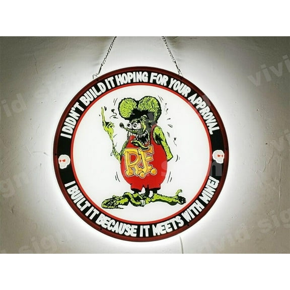 Queen Sense 16"x16" Custom For Rat Finks RF Hot Rod Garage 3D LED Sign Light Vivid Printing Tech Design Beer Bar Pub Decor Wall Decor Party Gift Artwork Lamp 116RFHRS-LED3D