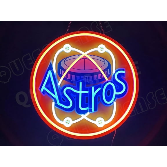 Queen Sense 16"x16" For Houston Sports League Astro LED Neon Sign for Wall Decor Dimmable USB Powered LED Light W116HATLV5VVD-5VLED