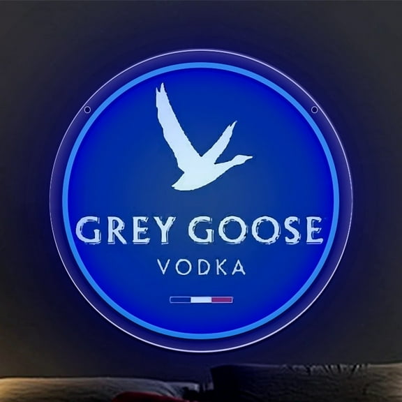 Queen Sense 16"x16" Grey Goose Vodkas LED Neon Sign for Wall Decor Dimmable USB Powered LED Light W116GGVLVVD-5VLED