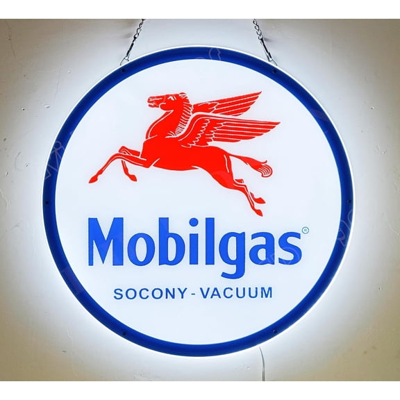 Queen Sense 16"x16" Mobil Gas Oil Mobilgas Pegasus 3D LED Sign Light Vivid Printing Tech Design Beer Bar Pub Decor Wall Decor Party Gift Artwork Lamp 116MGPLSV-LED3D