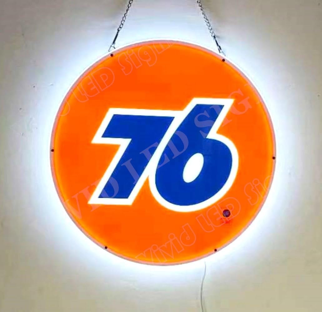 UNION 76 ユノカル　Unocal 看板　本物　ネオンサイン　ガレージ Amazon.co.jp: 76 UNION ネオン 看板 ヴィンテージ ローライダー
