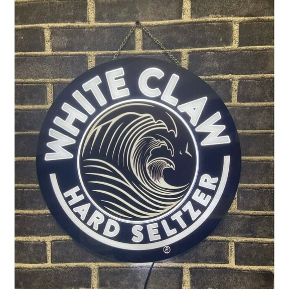 Queen Sense 16"x16" White Claws Hard Seltzers 3D LED Sign Light Vivid Printing Tech Design Beer Bar Pub Wall Decor Artwork Lamp W116WCHSL-LED3D