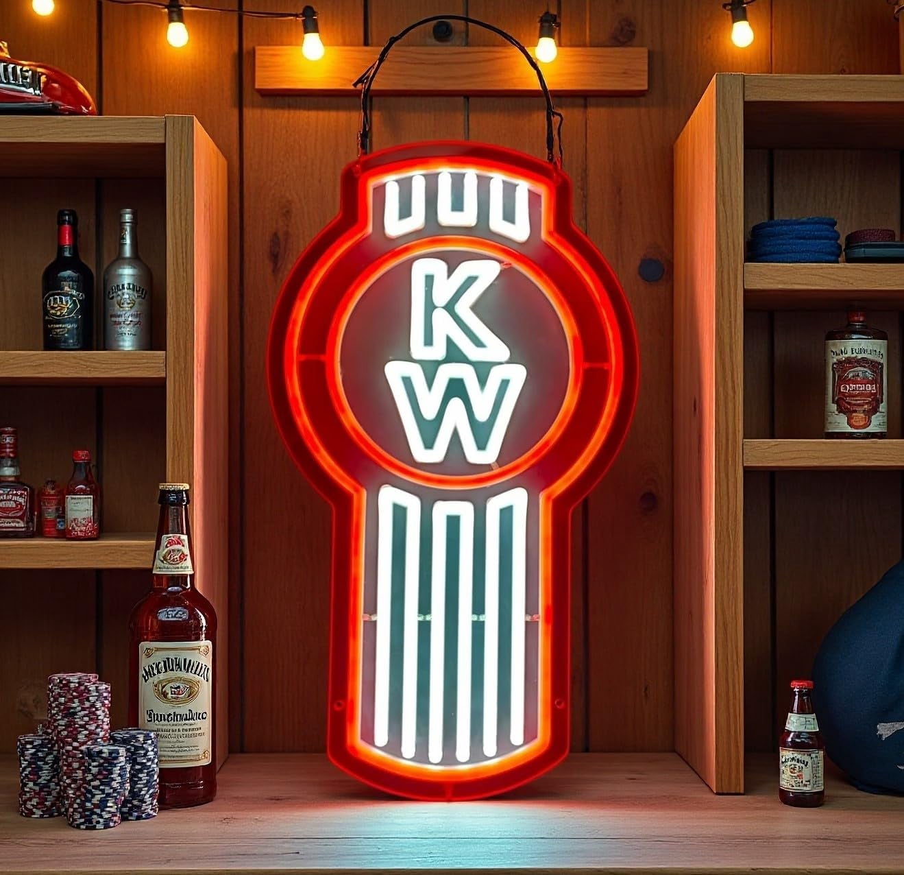 Queen Sense 16"x9.2" Kenworth Truck Company LED Neon Sign for Wall ...