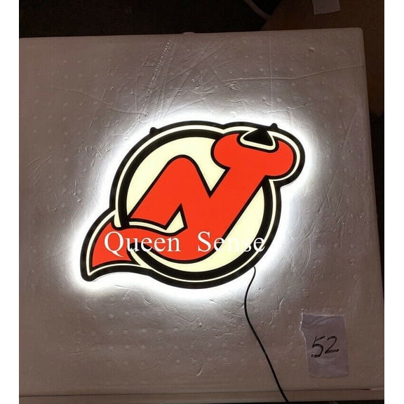 Queen Sense 17" For New Jerseys Sports Team Devils 2D LED Sign Light Vivid Printing Tech Design Beer Bar Pub Decor Lamp 116NJDLED2D