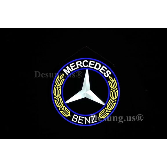 Queen Sense 17" Mercedes Benz's Logo 3D LED Sign Light Vivid Printing Tech Design Beer Bar Pub Decor Lamp 116MBLLED3D