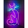 thumbnail image 1 of Queen Sense 17" Pussy Cat Neon Sign Acrylic Man Cave Handmade Neon Light 117PCA, 1 of 4