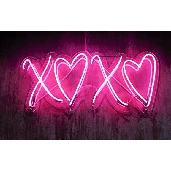 Queen Sense 17" XOXO's Neon Sign Acrylic Man Cave Handmade Neon Light 117XOXOV2
