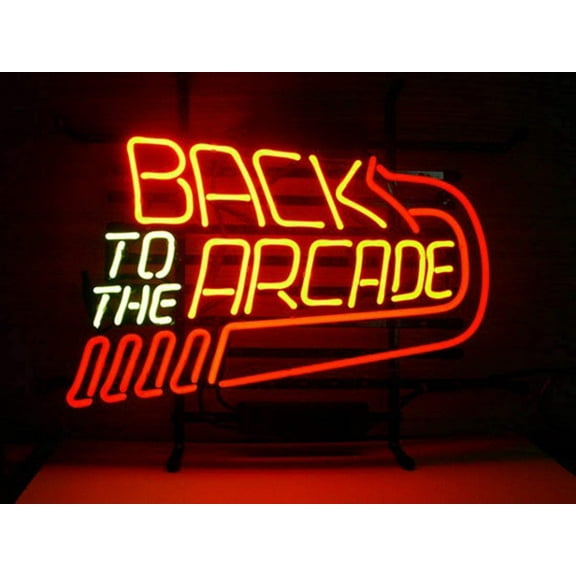 Queen Sense 17"x14" Back To The Arcades Neon Sign Man Cave Handmade Neon Light 117BTTA