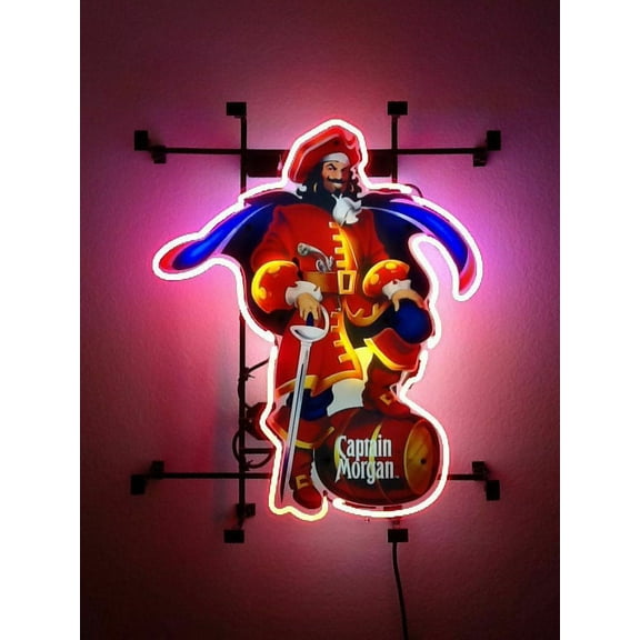 Queen Sense 17"x14" Captain Morgans Rum Neon Sign HD Vivid Printing Handmade Artwork Neon Light 117CMRLVVD