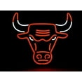 thumbnail image 1 of Queen Sense 17"x14" Chicago Sports Team Bull Neon Sign Man Cave Handmade Neon Light 117CBL, 1 of 1