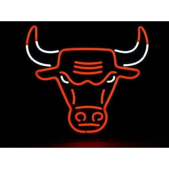 Queen Sense 17"x14" Chicago Sports Team Bull Neon Sign Man Cave Handmade Neon Light 117CBL