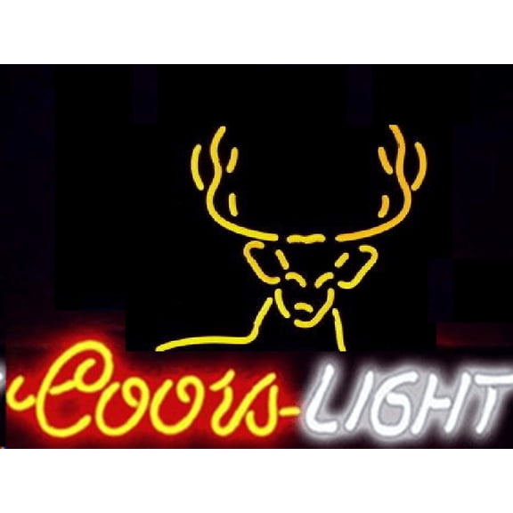 Queen Sense 17"x14" Coor Light Moose Head Neon Sign Man Cave Handmade Neon Light 117CLMH
