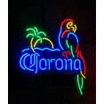 thumbnail image 1 of Queen Sense 17"x14" Coronas Parrot Palm Tree Neon Sign Man Cave Handmade Neon Light 117CPTP, 1 of 1
