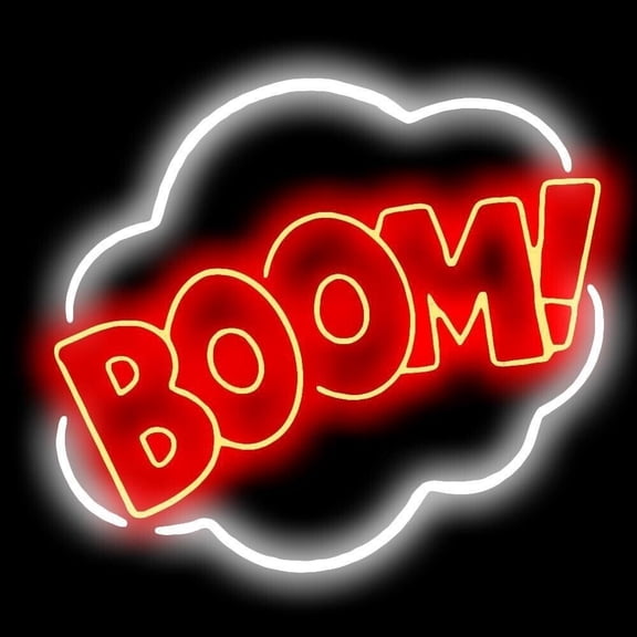 Queen Sense 17"x14" Custom Boom! Neon Sign With Dimmer Man Cave Beer Pub Bar Handmade Wall Artwork Decor Gift Neon Light WMFD347