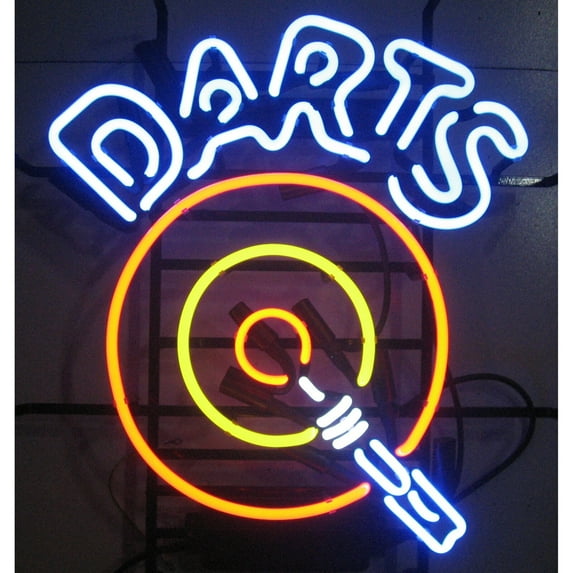 Queen Sense 17"x14" Darts Neon Sign Man Cave Handmade Neon Light 117DARTS