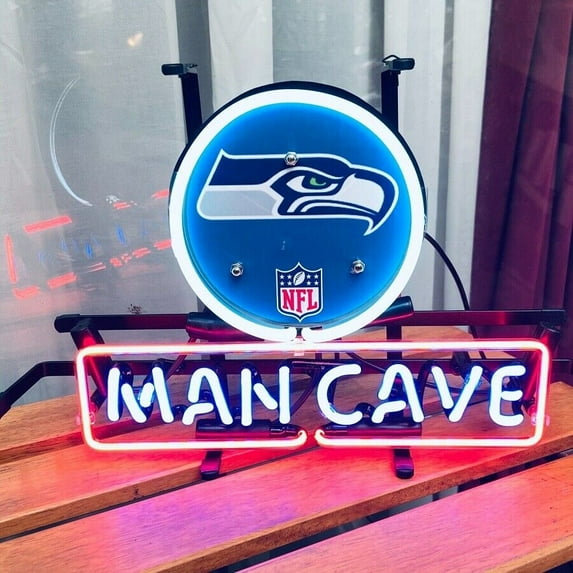 Queen Sense 17"x14" For Seattles Sports League Seahawks Neon Sign Man Cave Beer Pub Bar Artwork Handmade Wall Decor Gift Neon Light WMF035