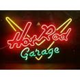 thumbnail image 1 of Queen Sense 17"x14" Hot Rods Garage Neon Sign Man Cave Handmade Neon Light 117HRGL, 1 of 4