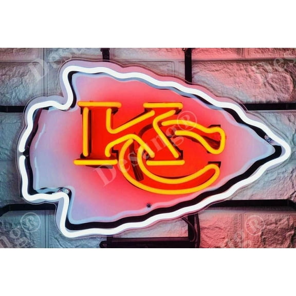 Queen Sense 17"x14" Kansas City Sports Team Chief Neon Sign HD Vivid Printing Handmade Artwork Neon Light 117KCCLVVD