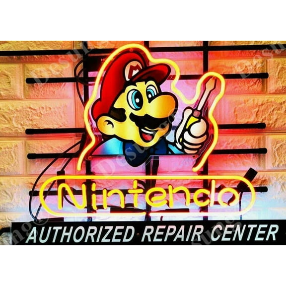 Queen Sense 17"x14" Nintendos Repair Center Neon Sign HD Vivid Printing Handmade Artwork Neon Light 117NNRCLVVD