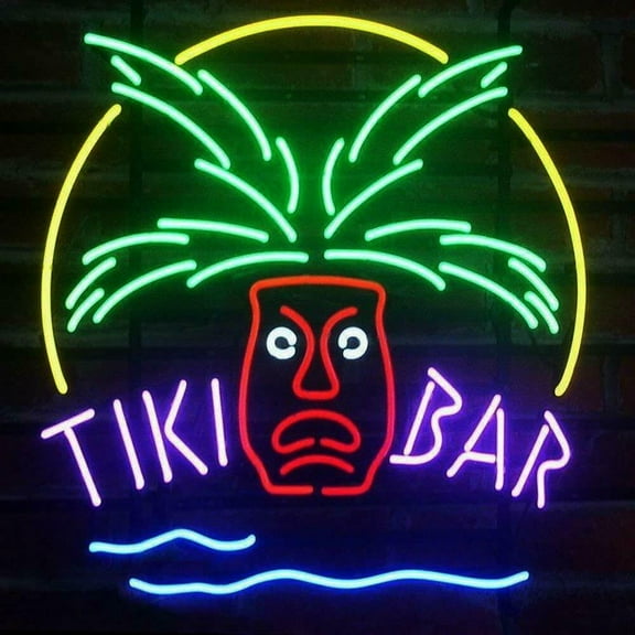 Queen Sense 17"x14" Tiki Bar Totem Pole Neon Sign Man Cave Handmade Neon Light 117TBTP