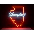 thumbnail image 1 of Queen Sense 17"x14" Yuenglings Illinois Map Neon Sign Man Cave Pub Bar Wall Decor Artwork Handmade Neon Light WMF056, 1 of 3
