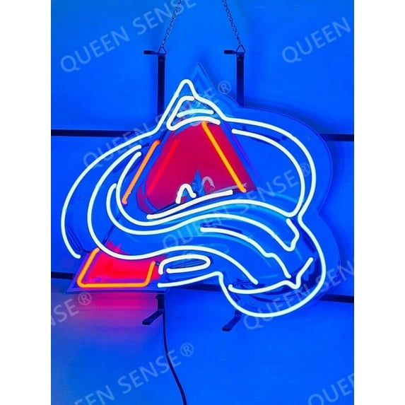 Queen Sense 17"x17" For Colorados Sports Team Avalanche Neon Sign HD Vivid Printing Handmade Artwork Neon Light 120CALVVD