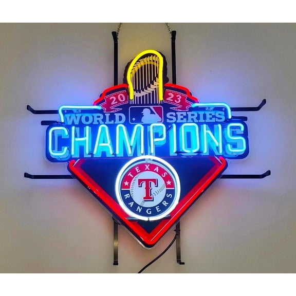 Queen Sense 17"x17" For Texas's Sports League Rangers 2023 Champions Neon Sign HD Vivid Printing Handmade Artwork Neon Light 120TR23CVVD