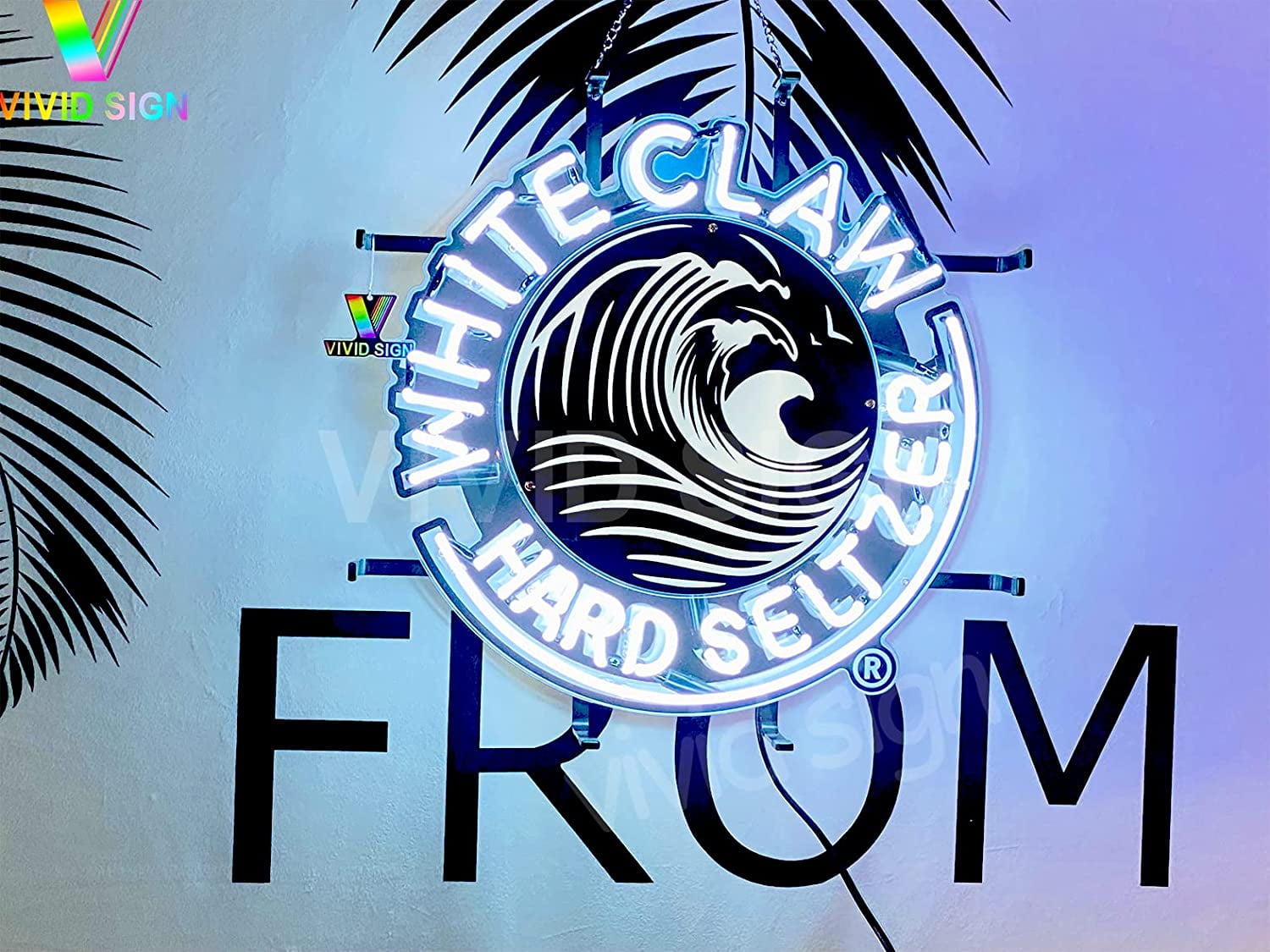 Queen Sense 17"x17" White Claws Hard Seltzers Neon Sign HD Vivid Pub Bar Printing Man Cave Wall Decor Handmade Neon Light W120WCHSLVVD