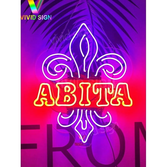 Queen Sense 20" Abita Beer Neon Sign Acrylic Man Cave Handmade Neon Light 120ABLV2RA2