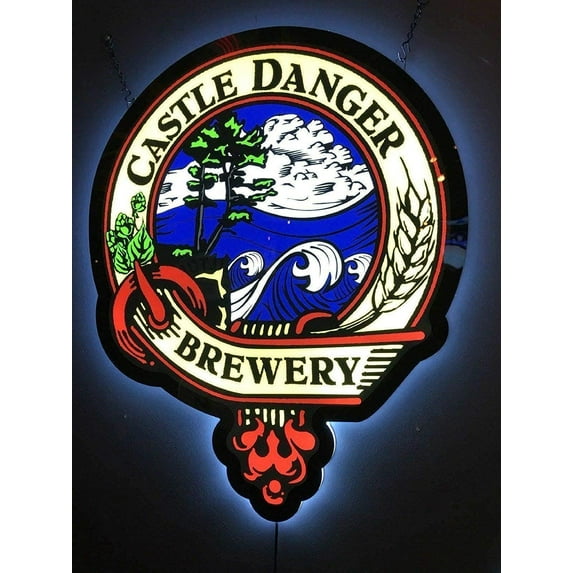Queen Sense 20" Castle Danger Brewer 2D LED Sign Light Vivid Printing Tech Design Beer Bar Pub Decor Lamp 120CDBLED3D