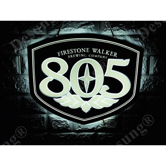 Queen Sense 20" Firestone Walkers Brewing 805 3D LED Sign Light Vivid Printing Tech Design Beer Bar Pub Decor Lamp 120805LED3D