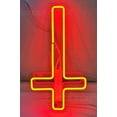 thumbnail image 1 of Queen Sense 20" Jesus Cross Upside Neon Sign Acrylic Man Cave Handmade Neon Light 120JCURA2, 1 of 1