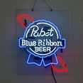 thumbnail image 1 of Queen Sense 20" Pabst Blue Ribbons Beer Neon Sign Acrylic Man Cave Handmade Neon Light 120PBRBLA, 1 of 1
