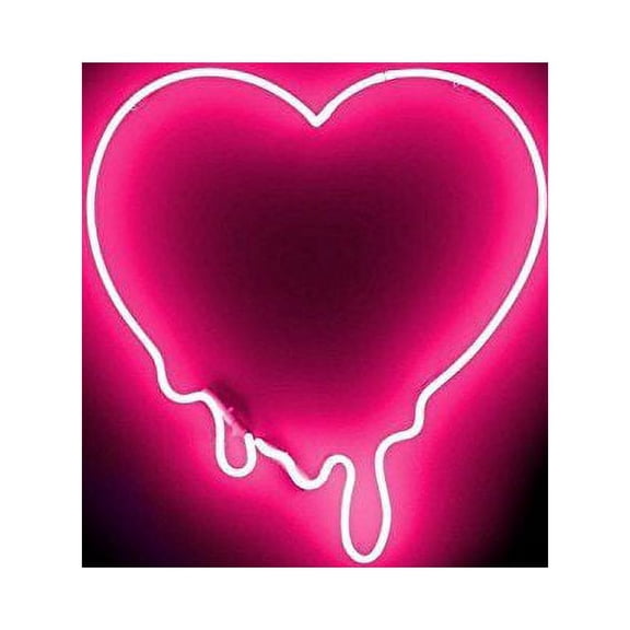 Queen Sense 20" Pink Love Make My Heart Melt Neon Sign Acrylic Man Cave Handmade Neon Light 120HMPA