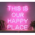 thumbnail image 1 of Queen Sense 20" This Is Our Happy Place Neon Sign With Dimmer Acrylic Man Cave Handmade Neon Light 120TIOHPPTVB, 1 of 1